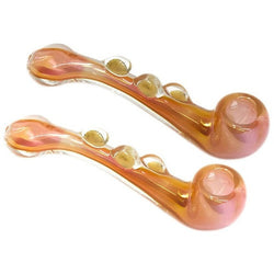 Golden Sherlock Pipe - Design May Vary - (1 Count)-Hand Glass, Rigs, & Bubblers