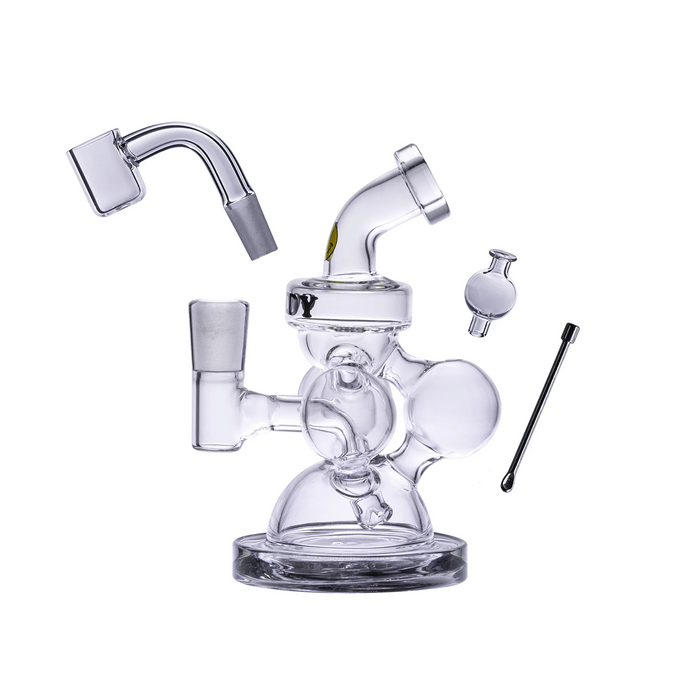 Goody Glass Atom Mini Rig Kit - Various Colors - (1 Count)-Hand Glass, Rigs, & Bubblers
