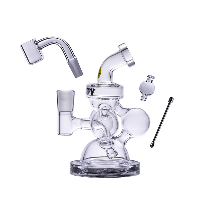 Goody Glass Atom Mini Rig Kit - Various Colors - (1 Count)-Hand Pipes, Rigs, & Bubblers