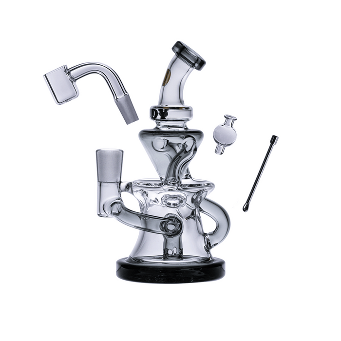 Goody Glass Miss Swiss Mini Rig - Various Colors - (1 Count)-Hand Pipes, Rigs, & Bubblers
