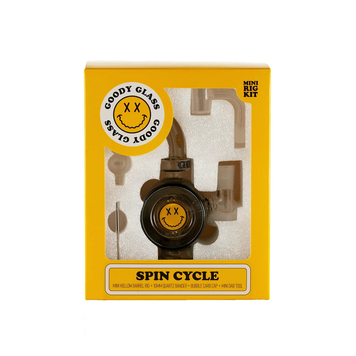 Goody Glass Spin Cycle Mini Rig Kit - Smoke - (1 Count)-Hand Glass, Rigs, & Bubblers
