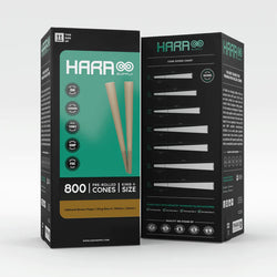 Hara Supply Blank Non Branded Classic King Size Brown Cones - 109mm/26mm - (800 Cones Per Box)-Papers and Cones