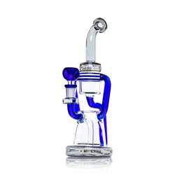 Hemper 10" Cyberpunk XL Glass Bubbler Waterpipe - Blue XL - (1 Count)-Hand Pipes, Rigs, & Bubblers