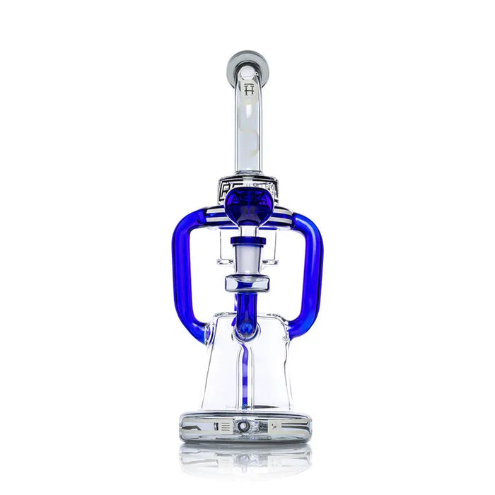 Hemper 10" Cyberpunk XL Glass Bubbler Waterpipe - Blue XL - (1 Count)-Hand Pipes, Rigs, & Bubblers