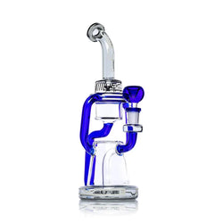 Hemper 10" Cyberpunk XL Glass Bubbler Waterpipe - Blue XL - (1 Count)-Hand Pipes, Rigs, & Bubblers