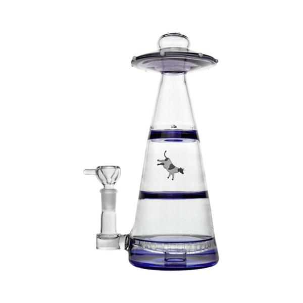 Hemper 10" Mothership UFO Glass Bubbler - Various Colors - (1 Count)-Hand Pipes, Rigs, & Bubblers