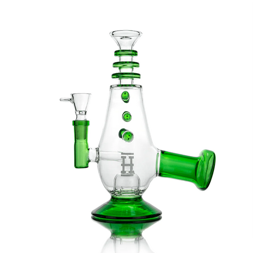 Hemper - 10" Phaser XL Glass Bubbler - Green - (1 Count)-Hand Glass, Rigs, & Bubblers