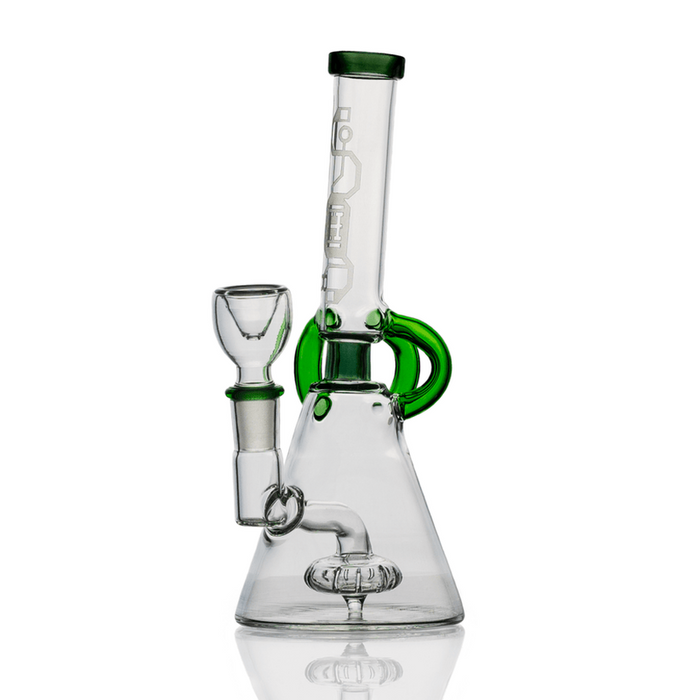 HEMPER 7" Cyberpunk Bong - Blue or Green - (1 Count)-Hand Pipes, Rigs, & Bubblers