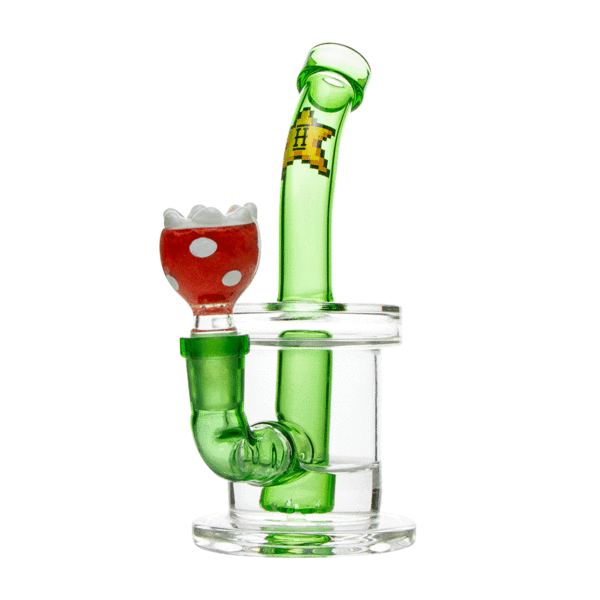 Hemper 7" Gaming Water Bubbler With Strawberry Bowl Small - (1 Count, 3 Count OR 6 Count)-Hand Pipes, Rigs, & Bubblers