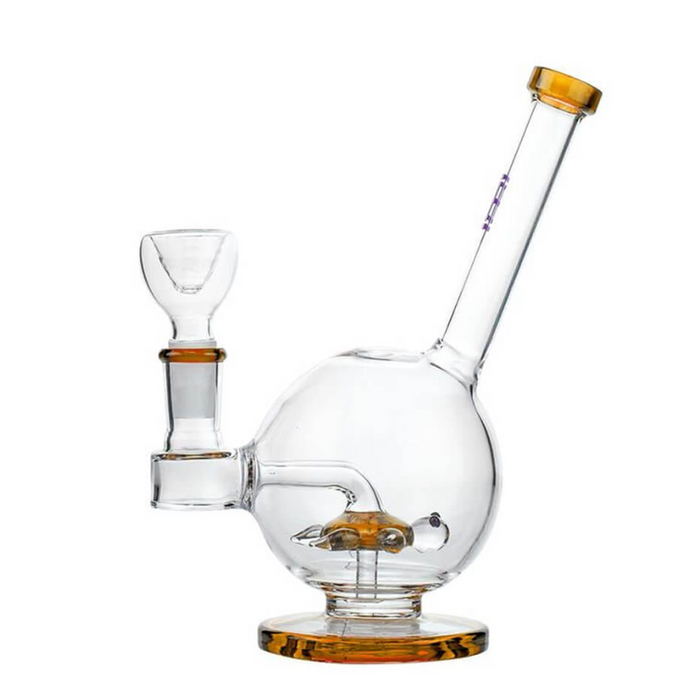 Hemper 7" Sea Turtle Waterpipe - Orange - (1 Count)-Hand Pipes, Rigs, & Bubblers