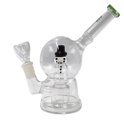 Hemper 7" Snow Globe Bubbler Waterpipe - Various Colors - (1 Count)-Hand Pipes, Rigs, & Bubblers