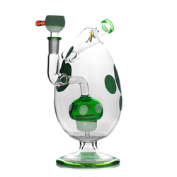 Hemper 9" Spotted Egg XL Water Bubbler Waterpipe - (1 Count)-Hand Pipes, Rigs, & Bubblers