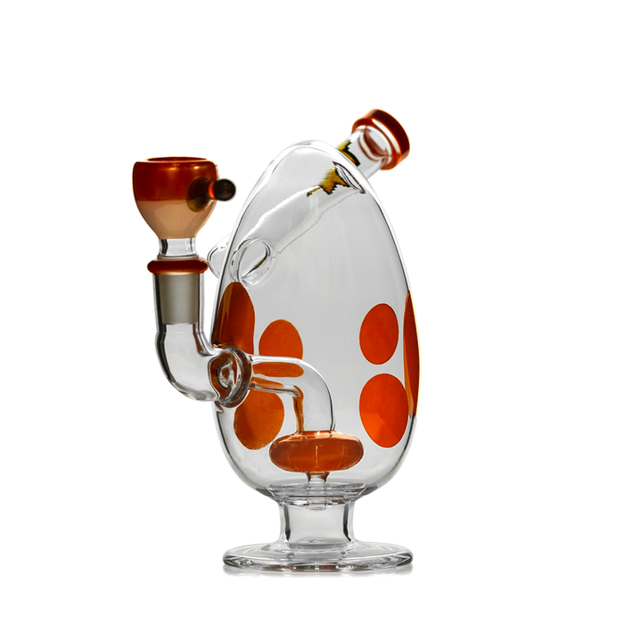 Hemper 9" Spotted Egg XL Water Bubbler Waterpipe - (1 Count)-Hand Pipes, Rigs, & Bubblers