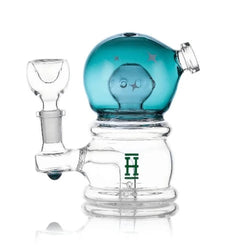 Hemper Crystal Ball Rig - Teal - (1 Count)-Hand Glass, Rigs, & Bubblers