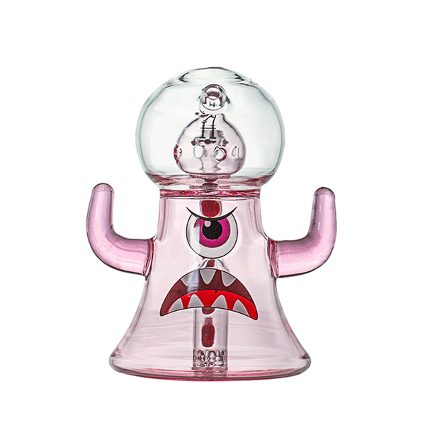 Hemper - Dankenstein Monster Glass Bubbler Waterpipe - Various Colors - (1 Count)-Hand Pipes, Rigs, & Bubblers