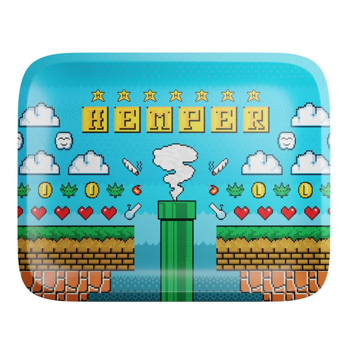 Hemper Gaming Large Rolling Trays - Different Styles - (1 Count)-Rolling Trays and Accessories-MJ Wholesale