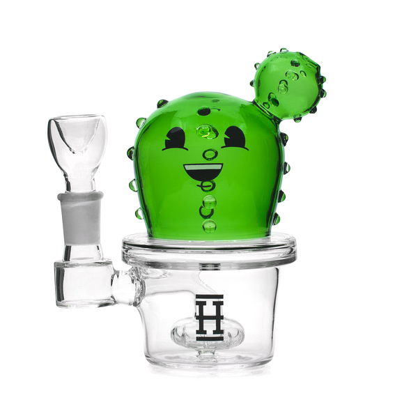 Hemper Happy Cactus V2 Bubbler Waterpipe - (1, 3, or 6 Count)-Hand Pipes, Rigs, & Bubblers