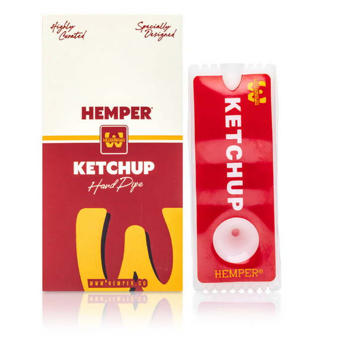 HEMPER Weedonald’s Ketchup Packet Hand Pipe - (1 Count)-Hand Pipes, Rigs, & Bubblers