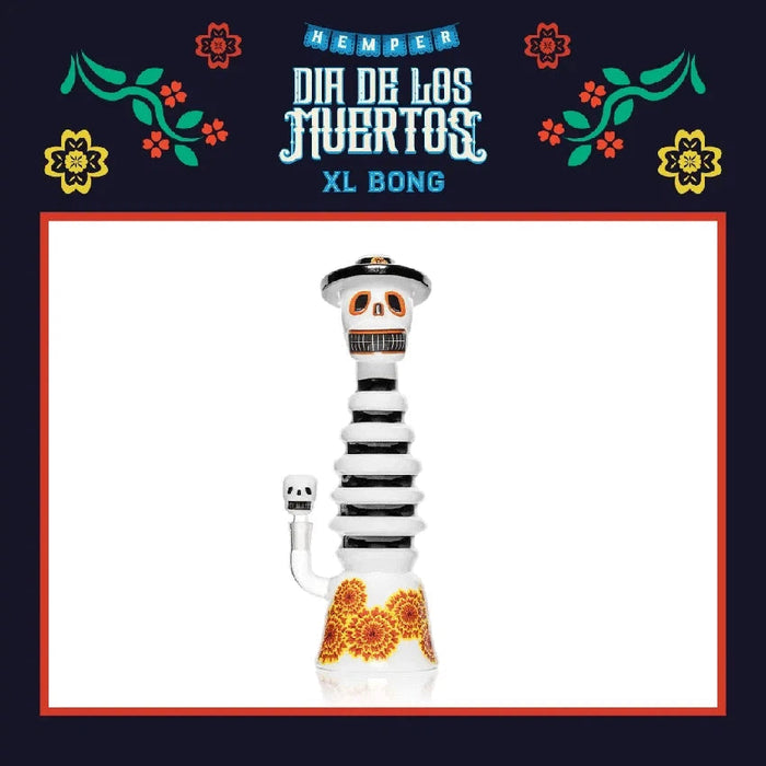 Hemper XL Dia De Los Muertos Bong - (1 Count)-Hand Pipes, Rigs, & Bubblers