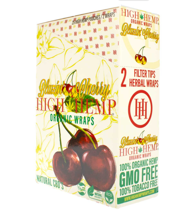 High Hemp Organic Wraps - Various Flavors - (25 Packs Per Display)-Papers and Cones