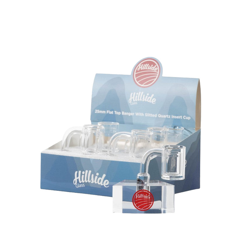 14mm Male Quartz Banger With Cup - (6 Count Display)- MJ Wholesale Ti