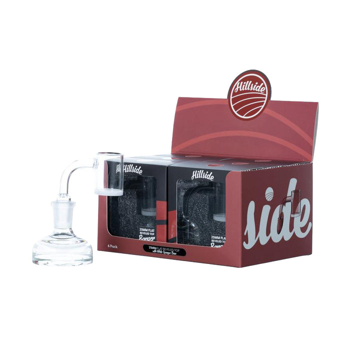 Hillside 14mm Male Quartz Opaque Base Banger - (6 Count Display)-Hand Pipes, Rigs, & Bubblers