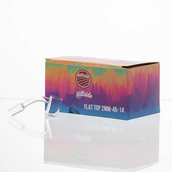 Hillside 2mm Male Quartz Banger With Flat Top At 45 Degree Angle - (12 Count)-Hand Pipes, Rigs, & Bubblers