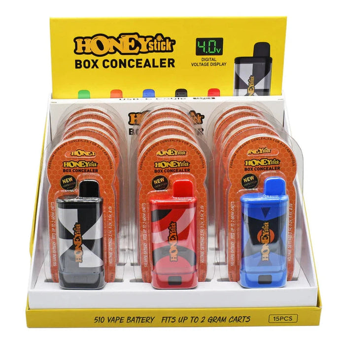 Honeystick 510 Thread BOX Cart Pen Battery Concealer - Assorted Design MJ Wholesale Honeystick 510 Thread BOX Cart Pen Battery Concealer - Assorted Design MJ Wholesale