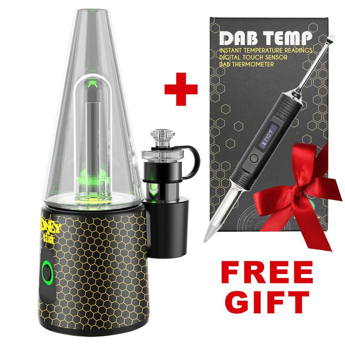 HoneyStick Ripper E Rig for Dabs Concentrate and Dry Herbs Vaporizer with Dab Temp - (1 Count)-Vaporizers, E-Cigs, and Batteries