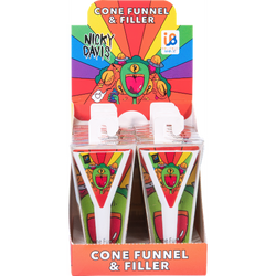 Influenced Brandz X Nicky Davis Cone Funnel And Filler - (12 Count Display)-Hand Glass, Rigs, & Bubblers