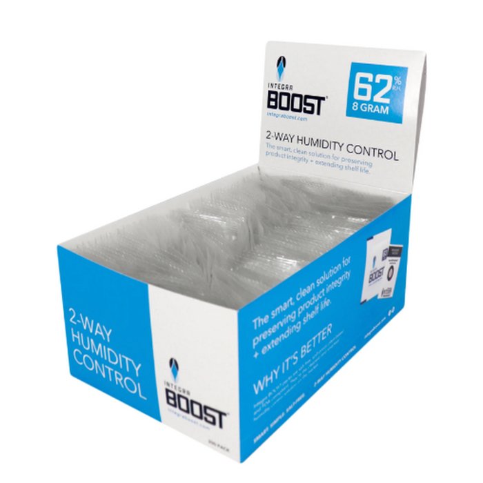 Integra Boost 8g RH 62% 2 Way Humidity Pack - Individually Wrapped - (144 Count Display)-Humidity Packs
