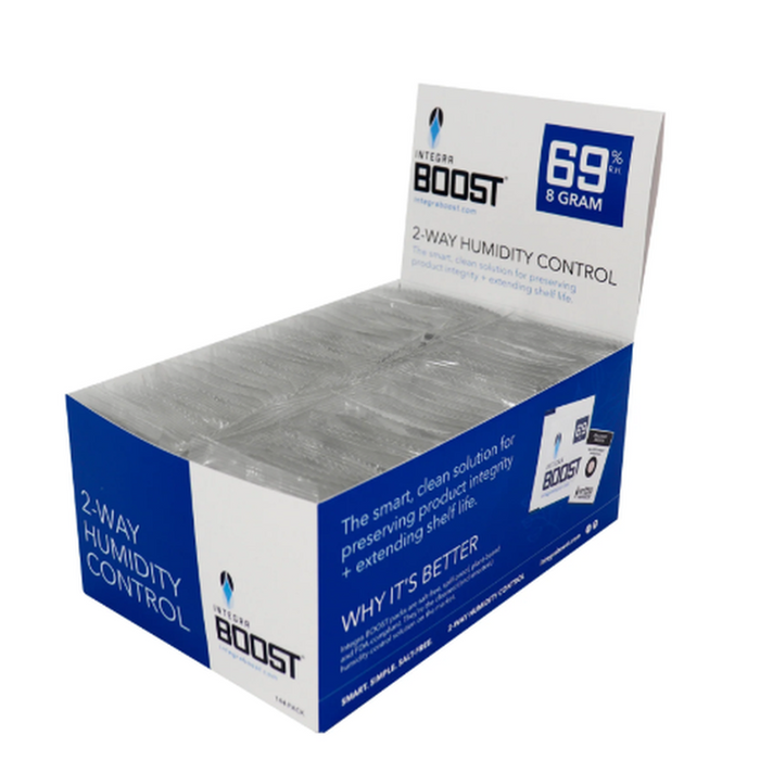 Integra Boost 8g RH 69% 2 Way Humidity Pack - Individually Wrapped - (144 Count Display)-Humidity Packs
