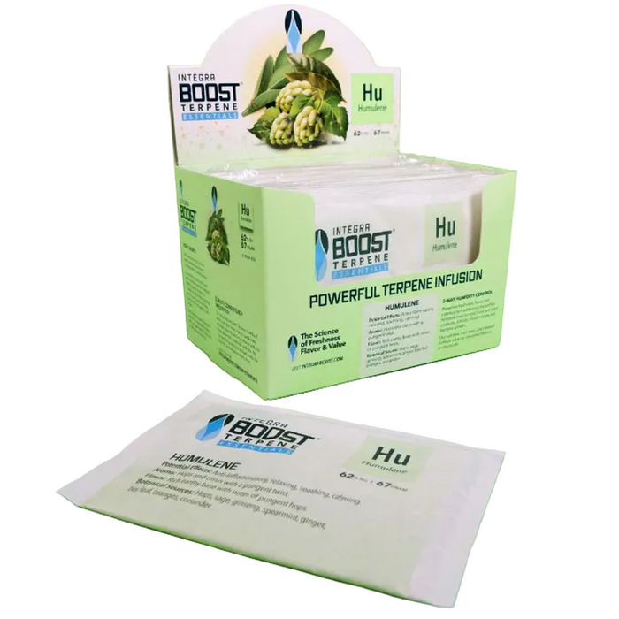 Integra Boost Terpene 67g – Humulene at 62% Humidity Pack - Individually Wrapped - (12 Count Display)-Humidity Packs