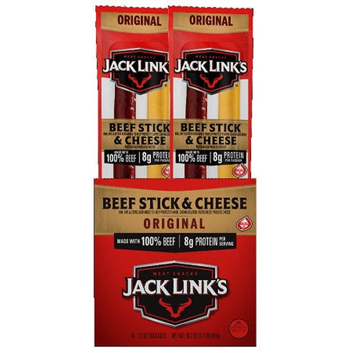 Jack Links All American Cheese And Beef Sticks - (16 Count Display)-Exotic Snacks