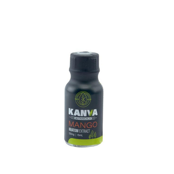 Kanva Botanicals Kratom Extract Shot - 120mg - Mango - (12 Count Display)-Dietary Supplements