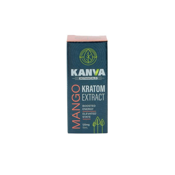 Kanva Botanicals Kratom Extract Shot - 120mg - Mango - (12 Count Display)-Dietary Supplements