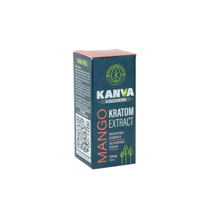 Kanva Botanicals Kratom Extract Shot - 120mg - Mango - (12 Count Display)-Dietary Supplements