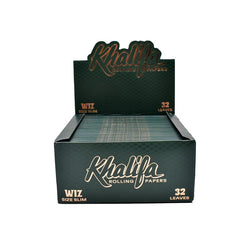 Khalifa Rolling Papers Display - Wiz Size Slim - King Size Slim - (50 Count Display)-Papers and Cones