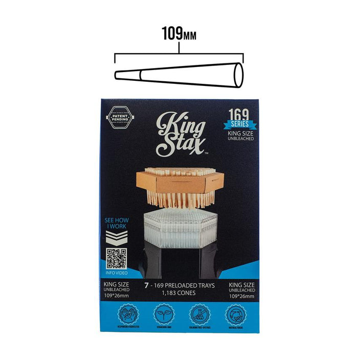 King Kone Stax Box Tray Set King Size - 7 Refill Trays - (109mm) Machine Not Included-Processing and Handling Supplies