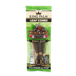 King Palm King Size Cone - Dragon Fruit - 3 Per Pack - (15 Per Display)-Papers and Cones