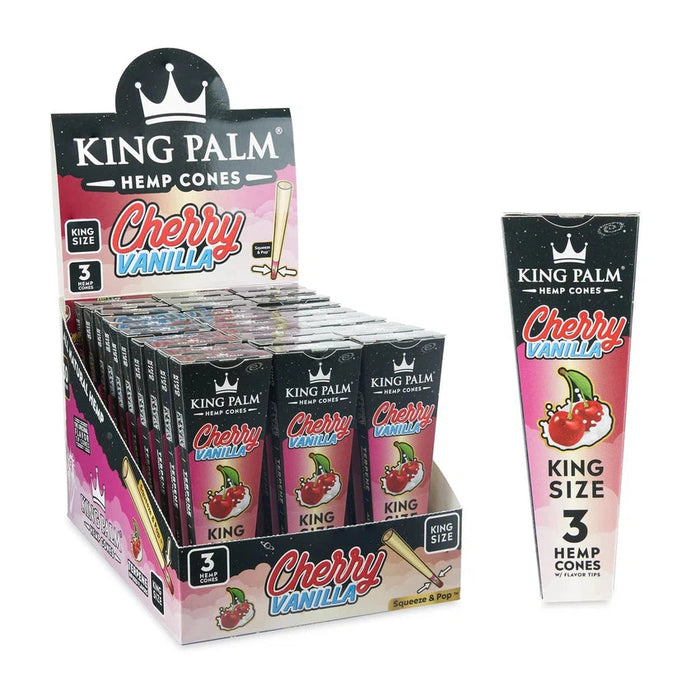 King Palm King Size Cone - Various Flavors - 3 Per Pack - (15 Per Display)-Papers and Cones