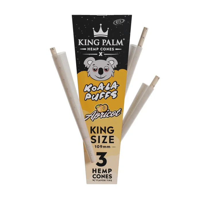 King Palm x Koala Puffs King Size Hemp Cones – Apricot - (10 Count Dis ...