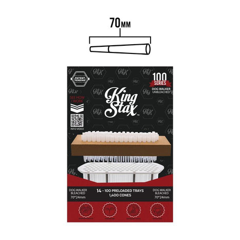 King Stax 100 Series – 70MM Cones (Unbleached) – 1,400 Cones/box-MJ Wholesale