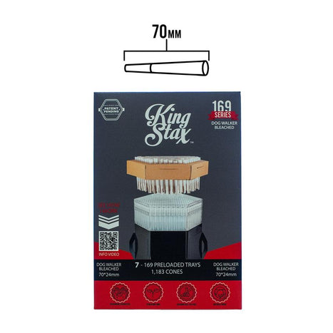 King Stax 169 Series – 70MM Cones (Bleached) – 1,183 Cones/box-MJ Wholesale