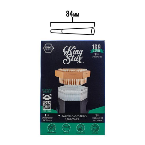 King Stax 169 Series – 84MM Cones (Unbleached) – 1,183 Cones/box-Unbleached-MJ Wholesale