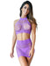 Lace Halter 2pc Top &amp; Skirt Set - Purple-LINGERIE