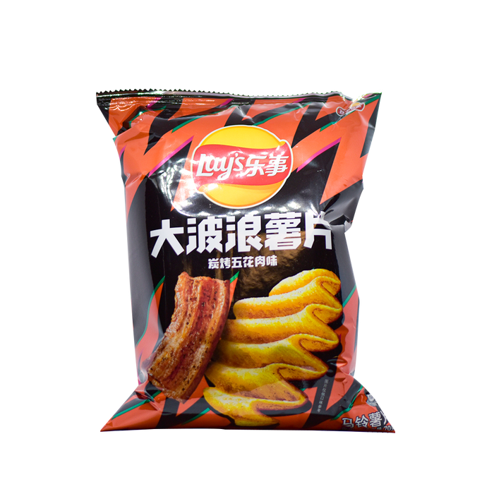 Lay's Big Wave Charcoal Grilled Pork Belly Flavor - (1 Count)-Exotic Snacks