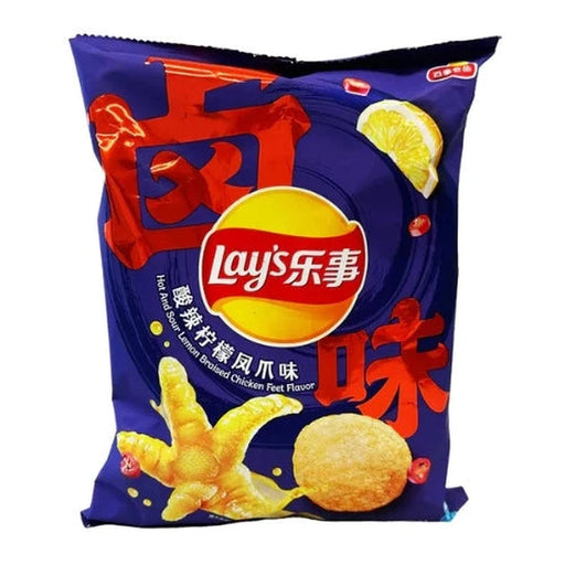 Lay's Potato Chips Hot And Sour Lemon Chicken Feet Flavor - (1 Count)-Exotic Snacks