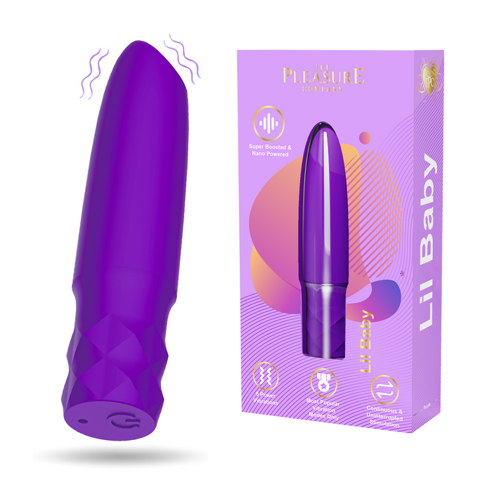 Lil Baby Bullet Vibe 5 Continuous Speeds - Purple-Vibrators