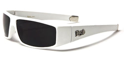 LOCS Rectangle Men's Sunglasses - White - (1 Count)-Novelty, Hats & Clothing